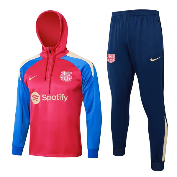 Sudadera Con Capucha Barcelona 2024/25 Rojo Azul 3